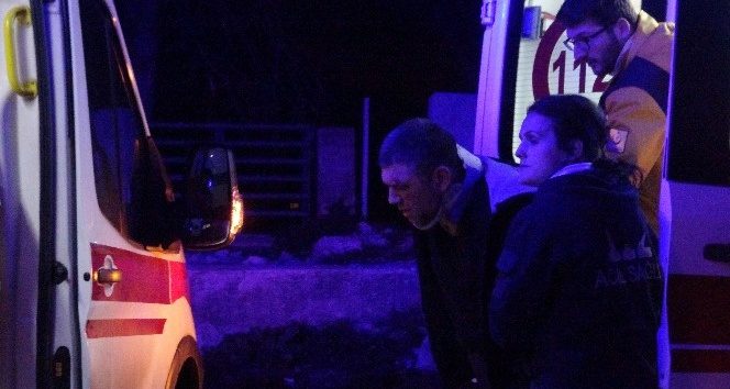 Ağaca çarpan otomobil şarampole uçmaktan son anda kurtuldu