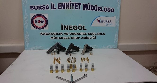 Bursa'da kaçak silah operasyonu