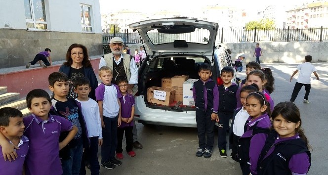 Minik öğrencilerden yetim arkadaşlarına destek