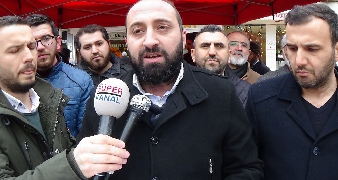 Ücretsiz bez torba dağıttılar, vatandaş saniyeler içerisinde bitirdi